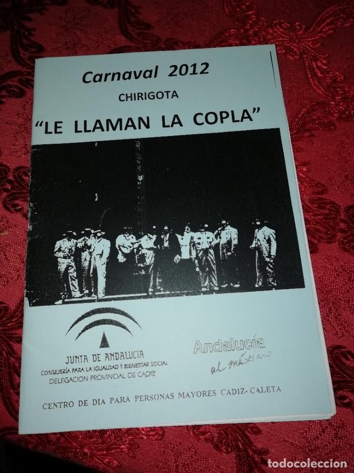 Catalogues de Musique: Carnaval de C&aacute;diz libreto chirigota le llaman la copla