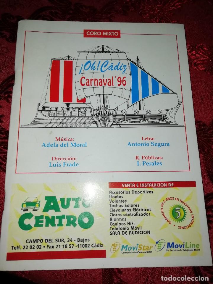 Catalogues de Musique: Carnaval de C&aacute;diz libreto &iexcl;oh! C&aacute;diz 1996