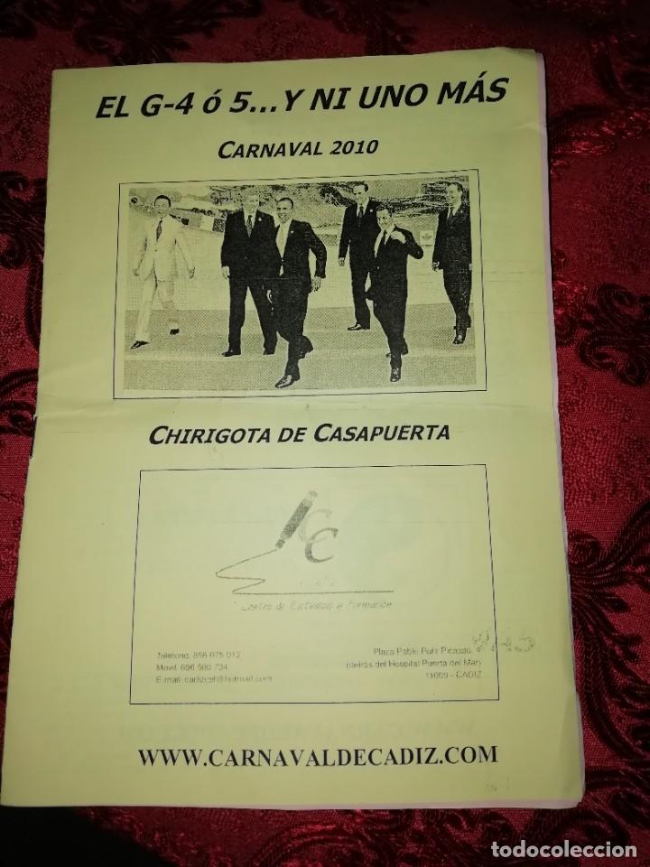 Catalogues de Musique: Carnaval de C&aacute;diz libreto chirigota ilegal el g-4 o 5... Ni uno mas