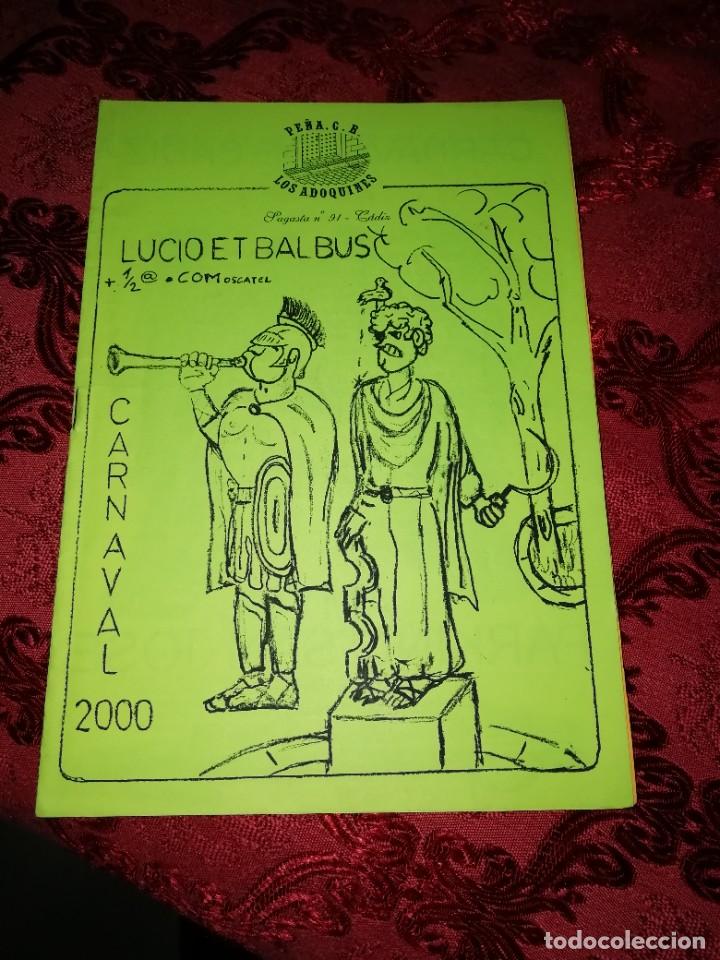 Catalogues de Musique: Carnaval de C&aacute;diz libreto chirigota ilegal lucio et balbus 2000