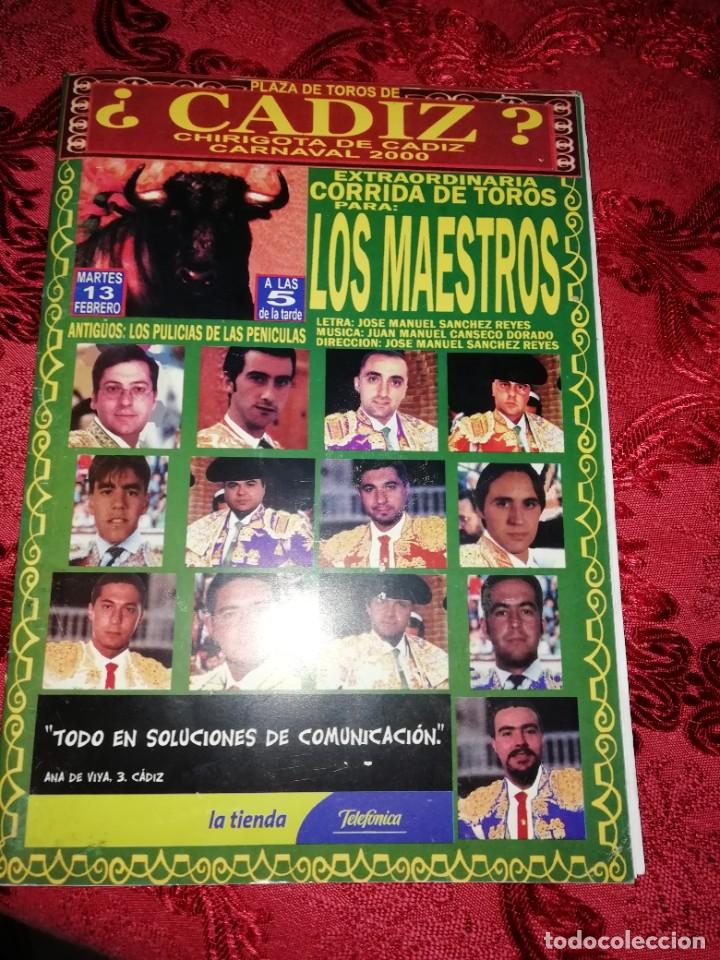 Catalogues de Musique: Carnaval de C&aacute;diz libreto chirigota los maestros a&ntilde;o 2000