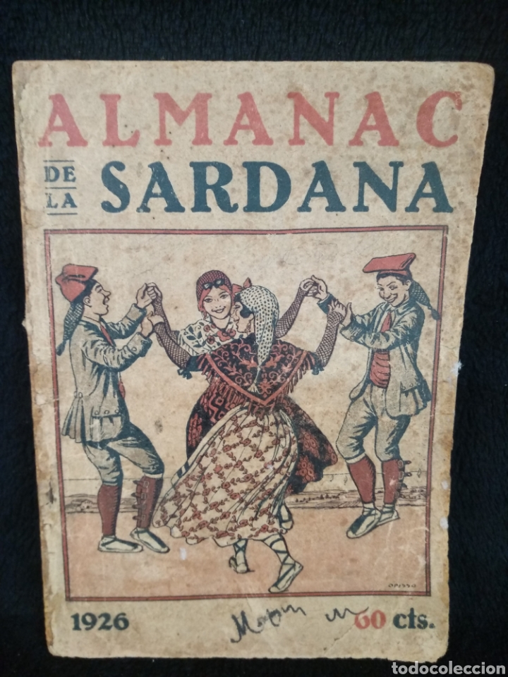 Cat&aacute;logos de M&uacute;sica: Almanac de la Sardana 1926, portada opisso.