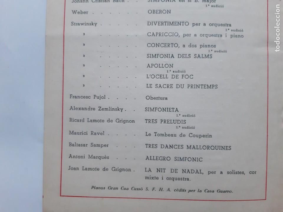 Cat&aacute;logos de m&uacute;sica: PROGRAMA, GRAN TEATRE DEL LICEU 1936 - Foto 4