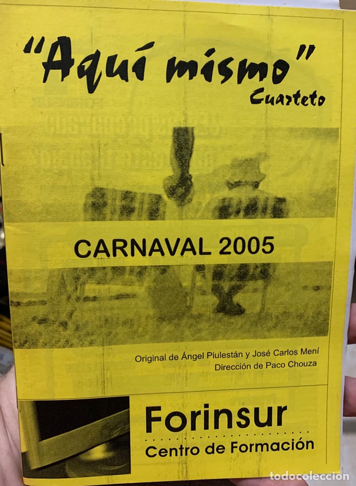 Catalogues de Musique: Carnaval C&aacute;diz 2005 libreto del cuarteto AQU&Iacute; MISMO