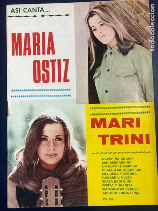 Cat&aacute;logos de M&uacute;sica: Cancionero as&iacute; canta mari trini y mar&iacute;a Ortiz.editorial alas