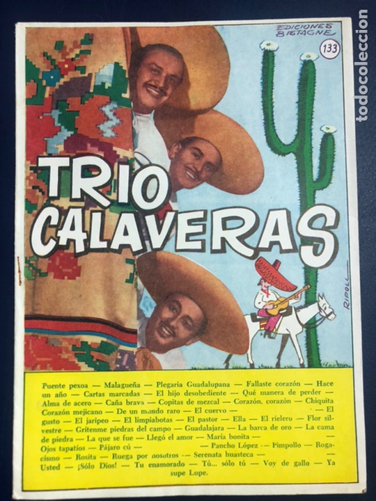 Catalogues de Musique: Cancionero trio calaveras editorial bistagne