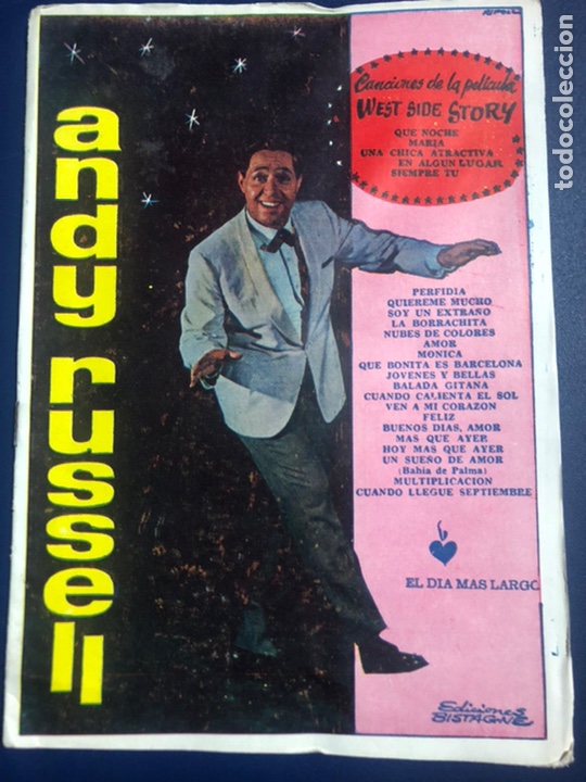 Catalogues de Musique: Cancionero andy Russell west side story