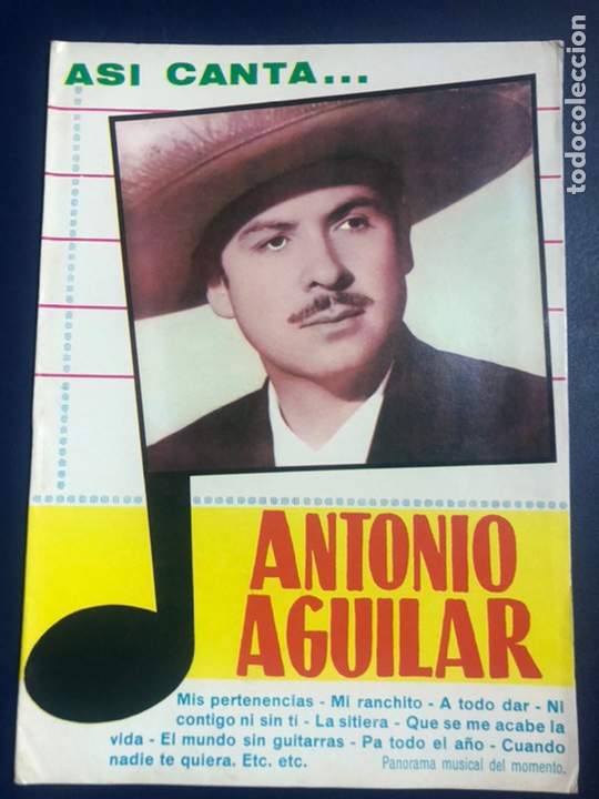 Catalogues de Musique: Cancionero as&iacute; canta Antonio Aguilar editorial alas