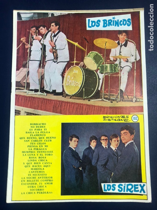 Cat&aacute;logos de M&uacute;sica: Cancionero Los brincos los sirex ediciones bistagne