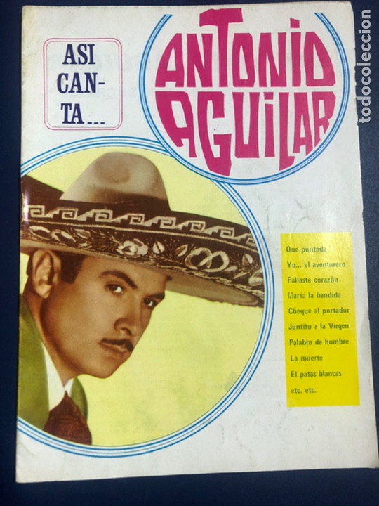 Cat&aacute;logos de M&uacute;sica: Cancionero editorial alas antonio Aguilar