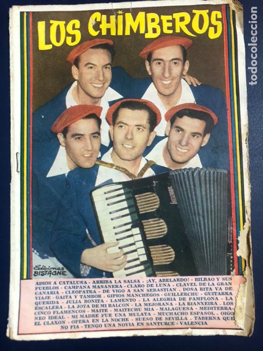 Cat&aacute;logos de M&uacute;sica: Cancionero ediciones bistagne los chimberos