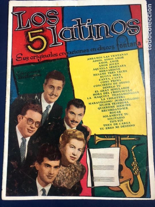 Cat&aacute;logos de M&uacute;sica: Cancionero ediciones bistagne los 5 latinos