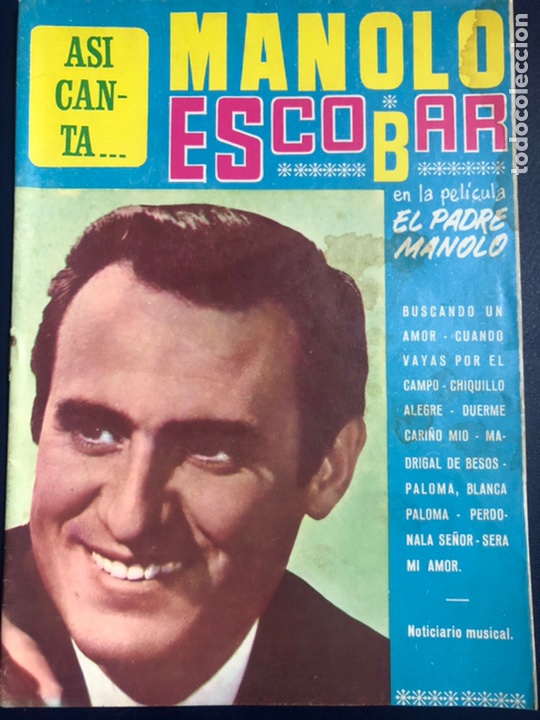 Cat&aacute;logos de M&uacute;sica: Cancionero as&iacute; canta manolo escobar editorial alas