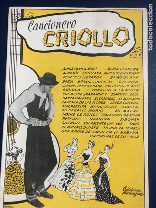 Cat&aacute;logos de M&uacute;sica: Cancionero ediciones bistagne cancionero criolla