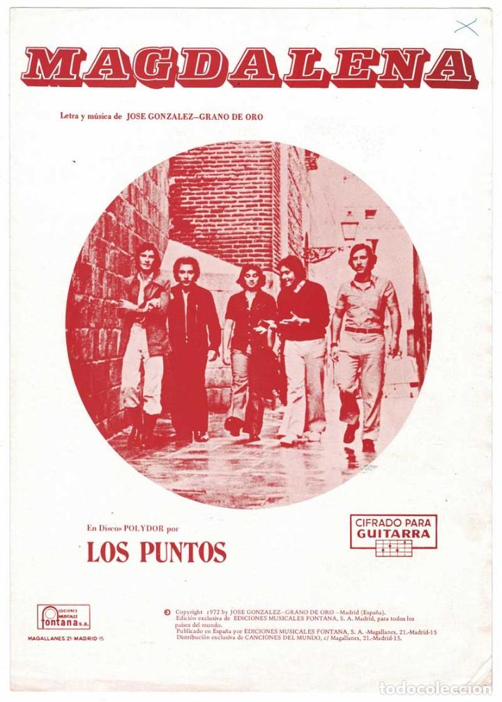 Cat&aacute;logos de M&uacute;sica: Cancionero Magdalena de Los Puntos con cifrado para guitarra
