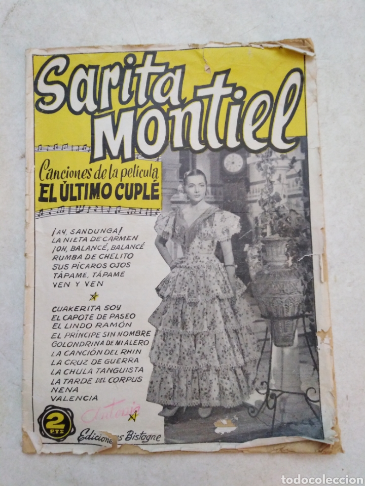 Cat&aacute;logos de M&uacute;sica: Canciones de la pel&iacute;cula El &uacute;ltimo cuple'