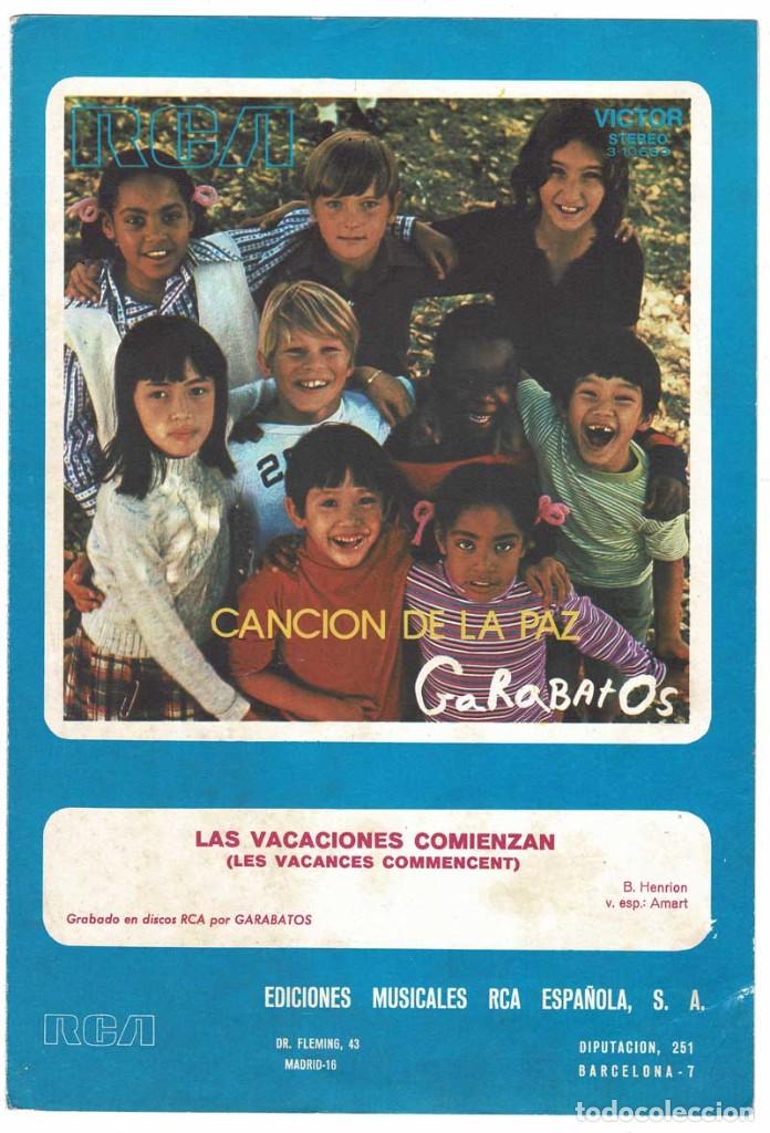 Cat&aacute;logos de M&uacute;sica: Cancionero Las Vacaciones Comienzan de Garabatos