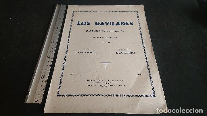 Cat&aacute;logos de M&uacute;sica: PARTITURA LOS GAVILANES , ZARZUELA EN TRES ACTOS , LEER DESCRIPCION