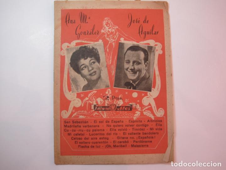 Cataloghi di Musica: ANA MARIA GONZALEZ-JOSE DE AGUILAR-CANCIONERO-EDITORIAL ALAS-VER FOTOS-(K-2291)