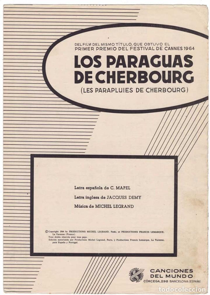 Cat&aacute;logos de M&uacute;sica: Cancionero Los Paraguas de Cherbourg de Michel Legrand