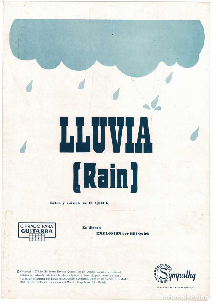 Cat&aacute;logos de M&uacute;sica: Cancionero Lluvia (Rain) por Bill Quick con cifrado para guitarra