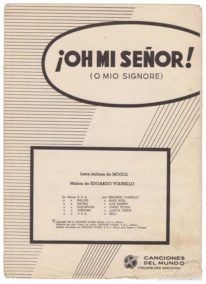 Cat&aacute;logos de M&uacute;sica: Cancionero &iexcl;Oh mi Se&ntilde;or! (O mio Signore) por Edoardo Vianello