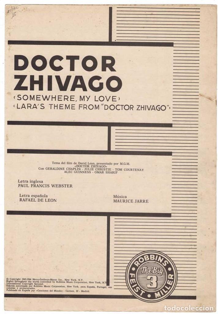 Cat&aacute;logos de M&uacute;sica: Cancionero Doctor Zhivago por Maurice Jarre