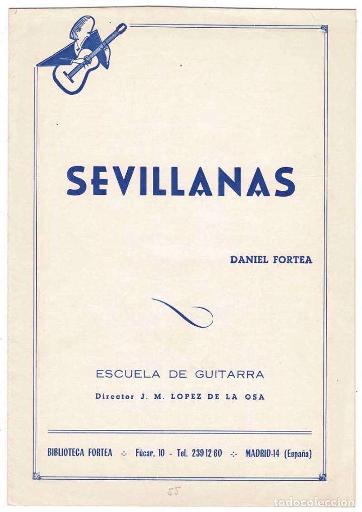 Cat&aacute;logos de M&uacute;sica: Cancionero Partitura Sevillanas por Daniel Fortea