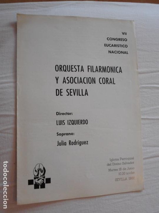 Cat&aacute;logos de M&uacute;sica: ORQUESTA FILARMONICA ASOCIACION CORAL SEVILLA 1968.LUIS IZQUIERDO.JULIA RODRIGUEZ.SOPRANO.