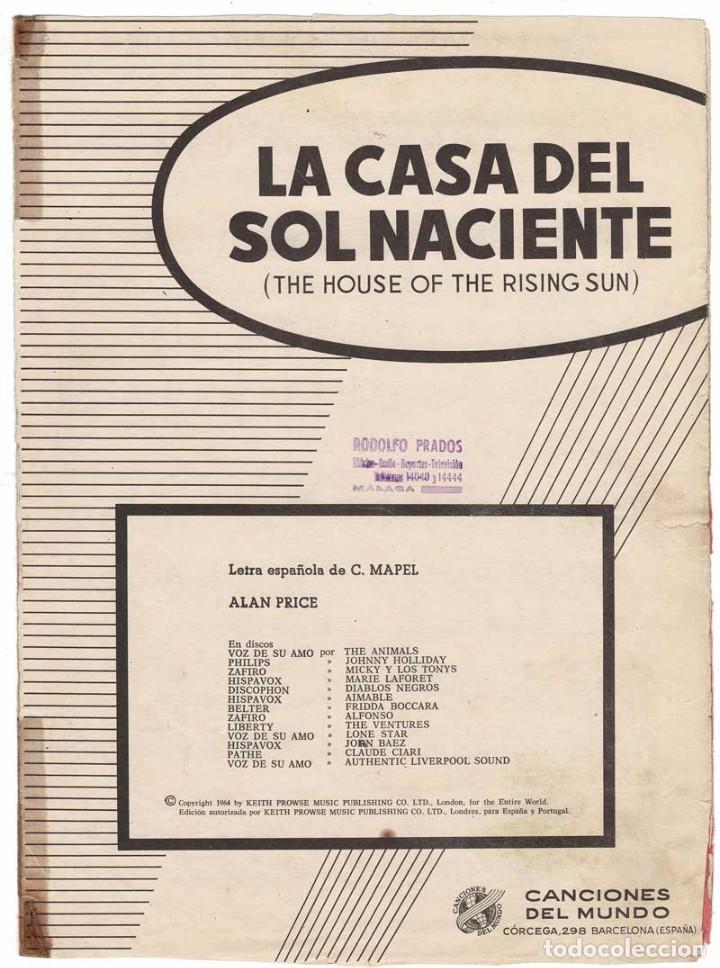 Catalogues de Musique: Cancionero Partituras La Casa del Sol Naciente de Alan Price