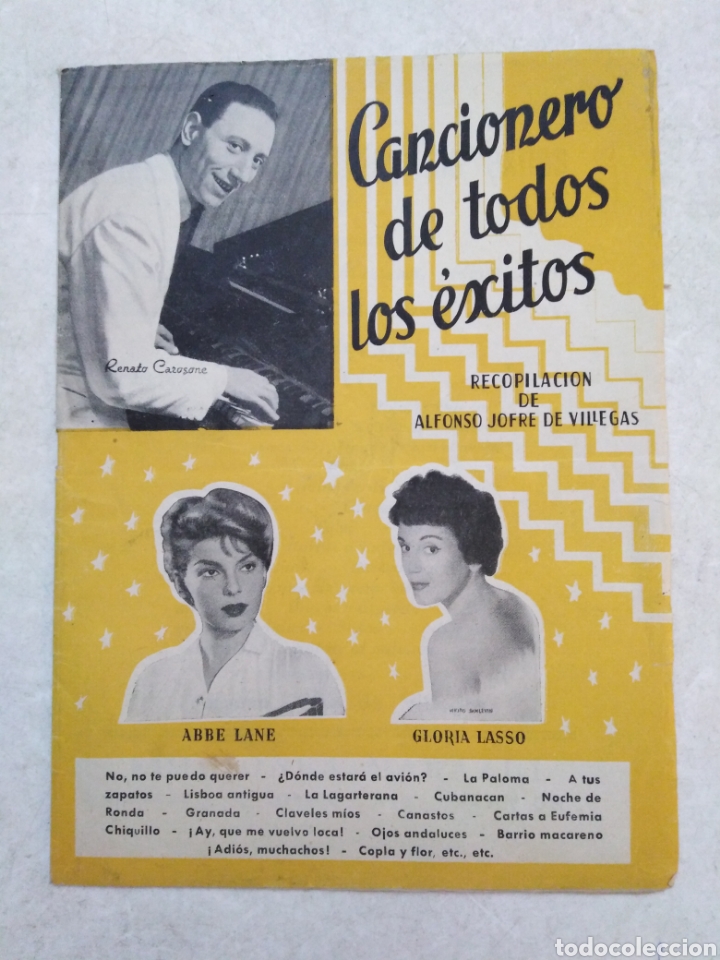 Catalogues de Musique: Cancionero de todos los &eacute;xitos, recopilaci&oacute;n de Alfonso jofre de Villegas ( 1958 )