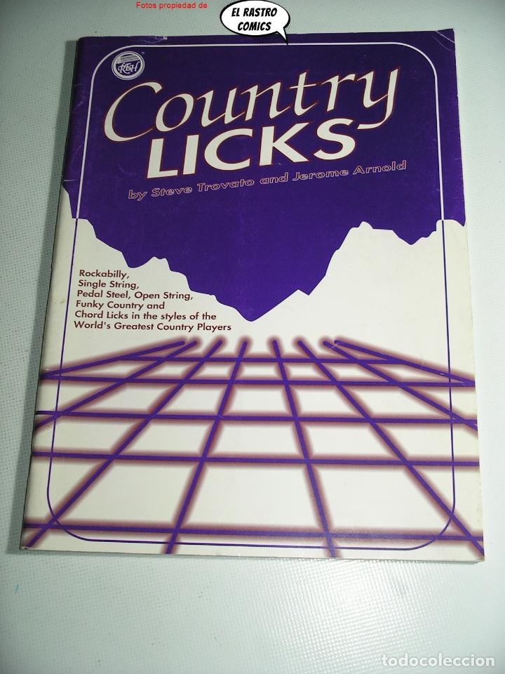 Catalogues de Musique: Country licks, Steve Trovato, Jerome Arnold, Hal Leonard 1983, partituras, C8