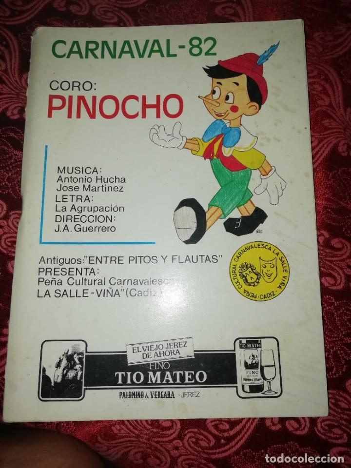 Catalogues de Musique: Carnaval de C&aacute;diz libreto coro Pinocho 1982