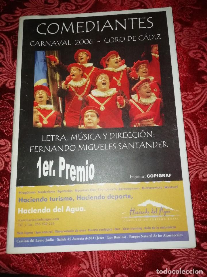 Catalogues de Musique: Carnaval de C&aacute;diz libreto coro comediantes 2006 primer premio