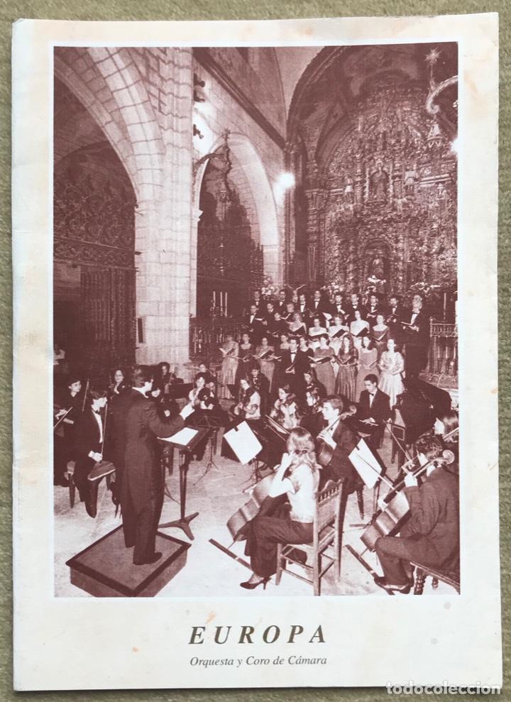 Catalogues de Musique: Cat&aacute;logo de Europa Orquesta y Coro de C&aacute;mara - Santander - M&uacute;sica - Cantabria