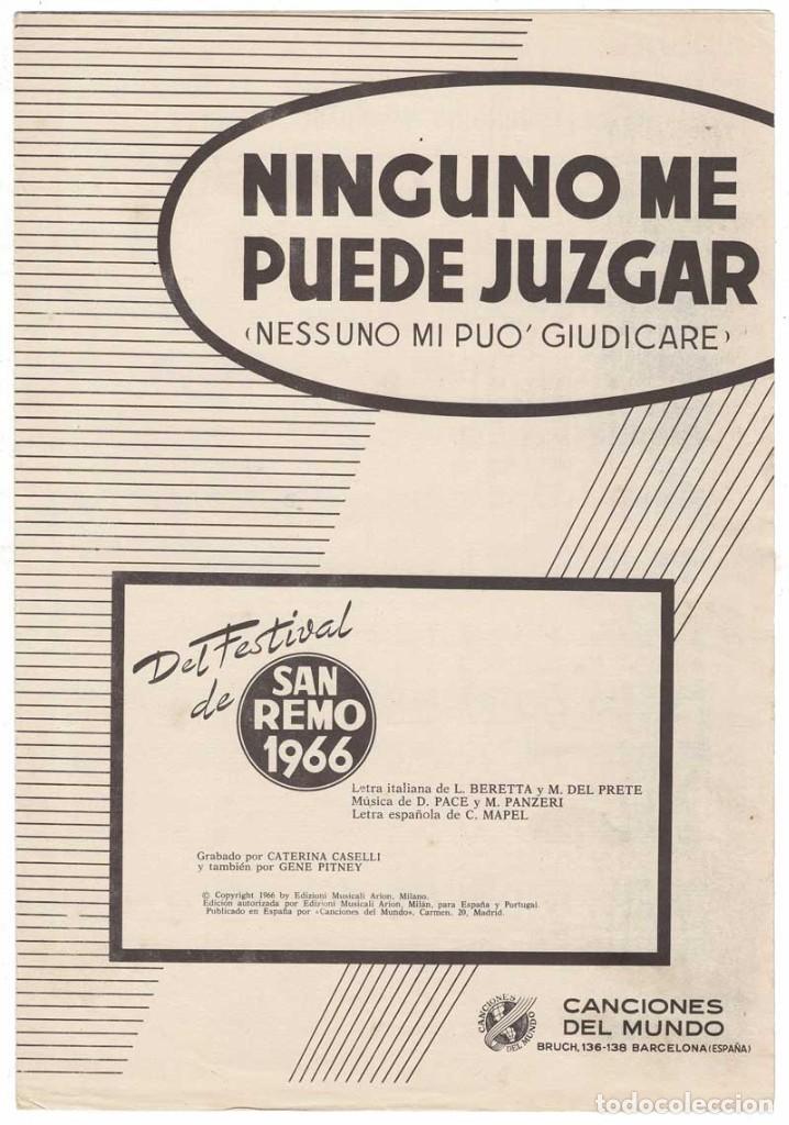 Catalogues de Musique: Cancionero Ninguno me puede juzgar por Caterina Caselly y Gene Pitney