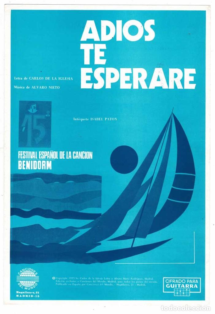 Catalogues de Musique: Cancionero Adi&oacute;s te esperar&eacute; por Isabel Paton con cifrado para guitarra