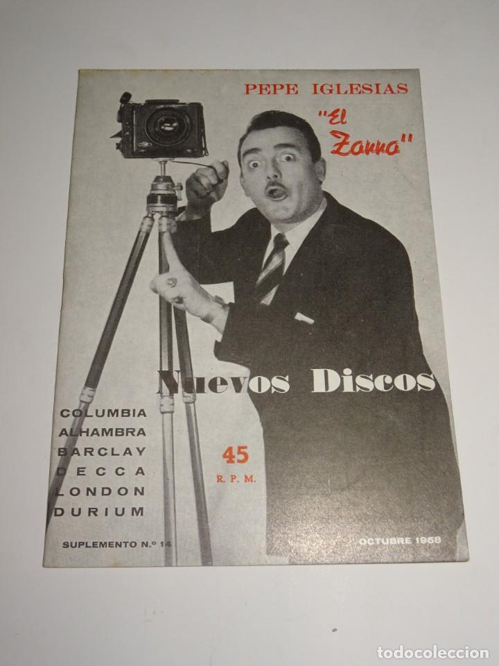 Catalogues de Musique: CATALOGO DISCOS - NUEVOS DISCOS OCTUBRE 1958 PEPE IGLESIAS EL ZARRA