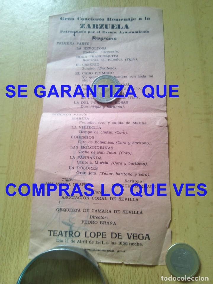 Cat&aacute;logos de M&uacute;sica: ANA MARIA OLARIA FRANCISCO KRAUS AUTOGRAFOS SEVILLA CONCIERTO HOMENAJE A LA ZARZUELA C92