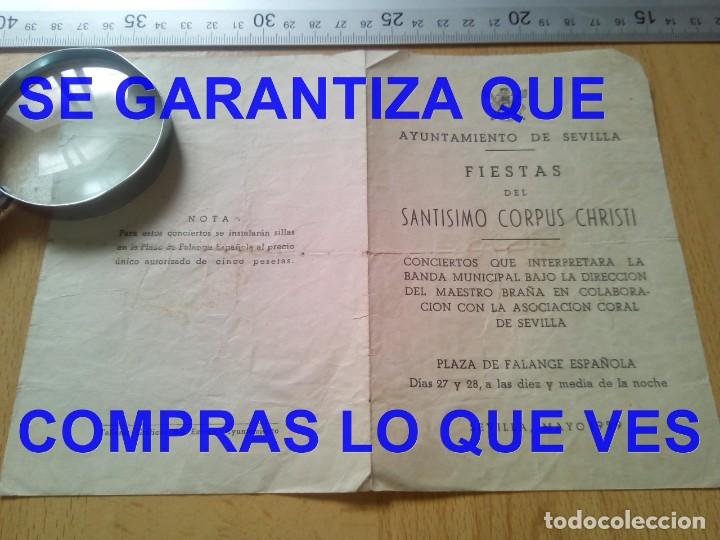 Cat&aacute;logos de M&uacute;sica: 1959 ASOCIACION CORAL DE SEVILLA CONCIERTOS CORPUS CHRISTI SEMANA SANTA PROGRAMA C91