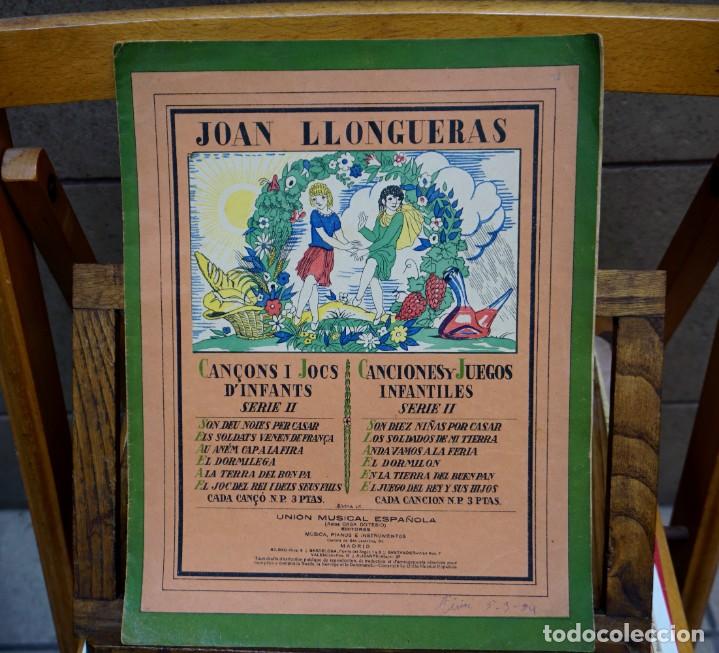 Cat&aacute;logos de M&uacute;sica: joan llongueras. canciones y juegos infantiles,serie II. bilingue:catalan,castellano.