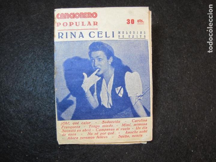 Cat&aacute;logos de M&uacute;sica: RINA CELI-CANCIONERO POPULAR-VER FOTOS-(80.977)
