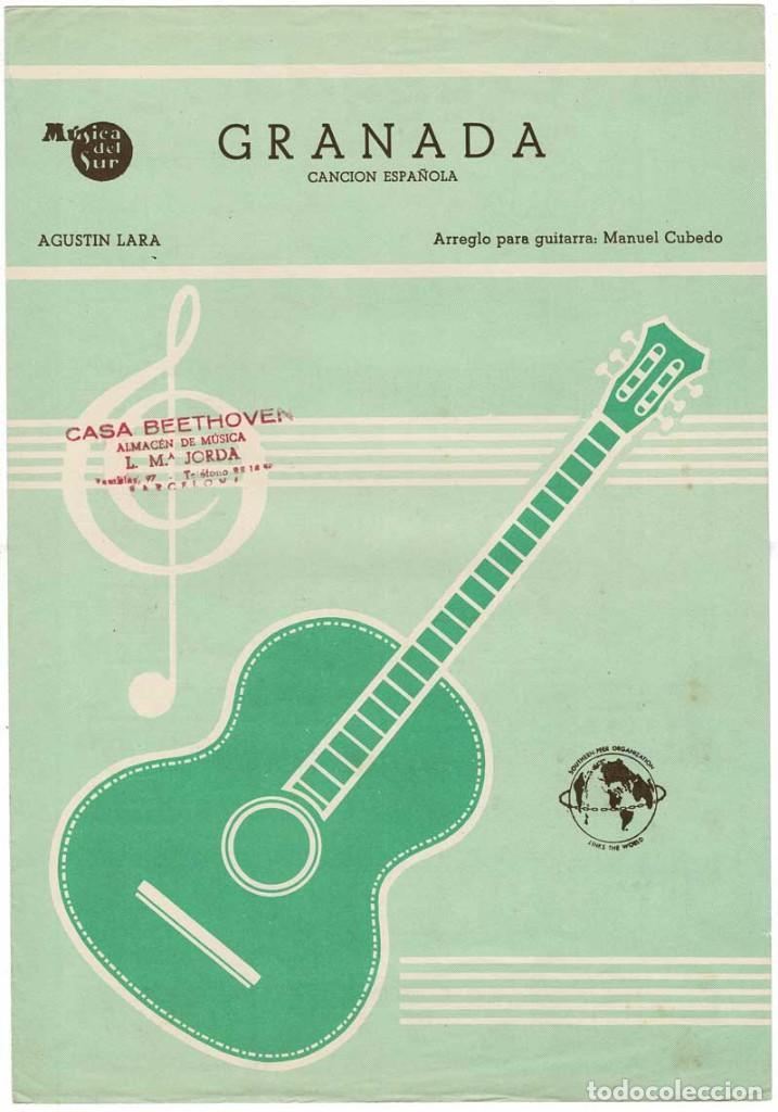 Cat&aacute;logos de M&uacute;sica: Cancionero Granada. Canci&oacute;n espa&ntilde;ola de Agust&iacute;n Lara