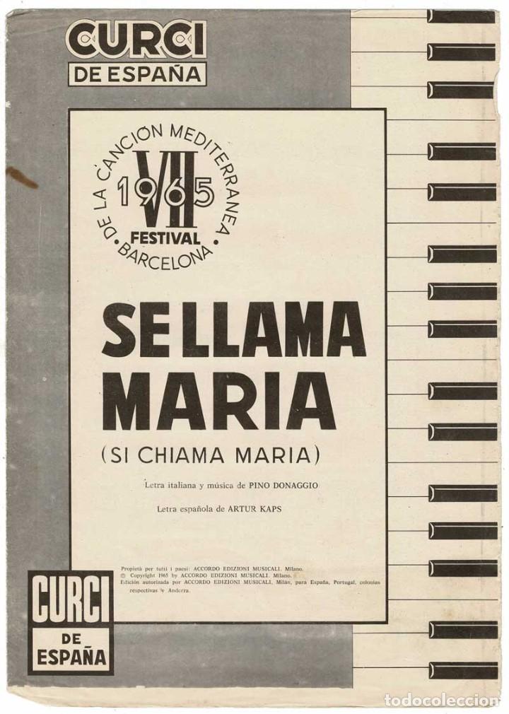 Cat&aacute;logos de M&uacute;sica: Cancionero Se llama Mar&iacute;a (Si chiama Maria) de Pino Donaggio