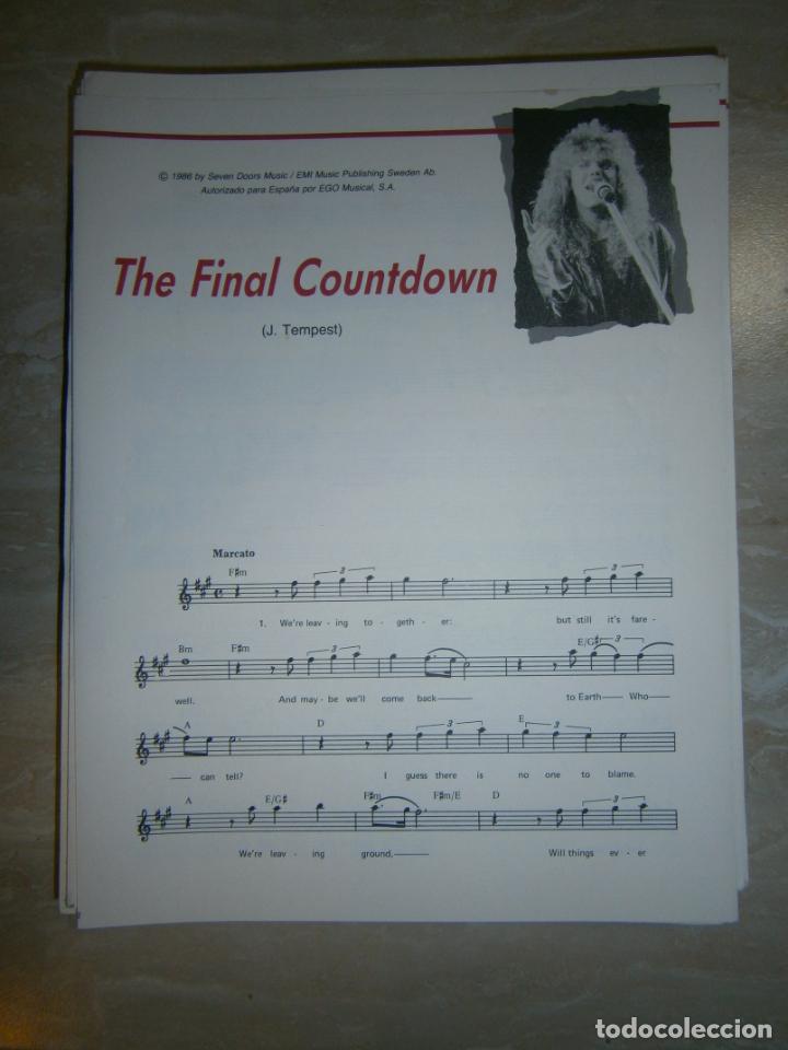 Catalogues de Musique: ANTIGUA PARTITURA MUSICAL Y LETRA DE CANCION (INGLES-ESPA&Ntilde;OL) - THE FINAL COUNTDOWN