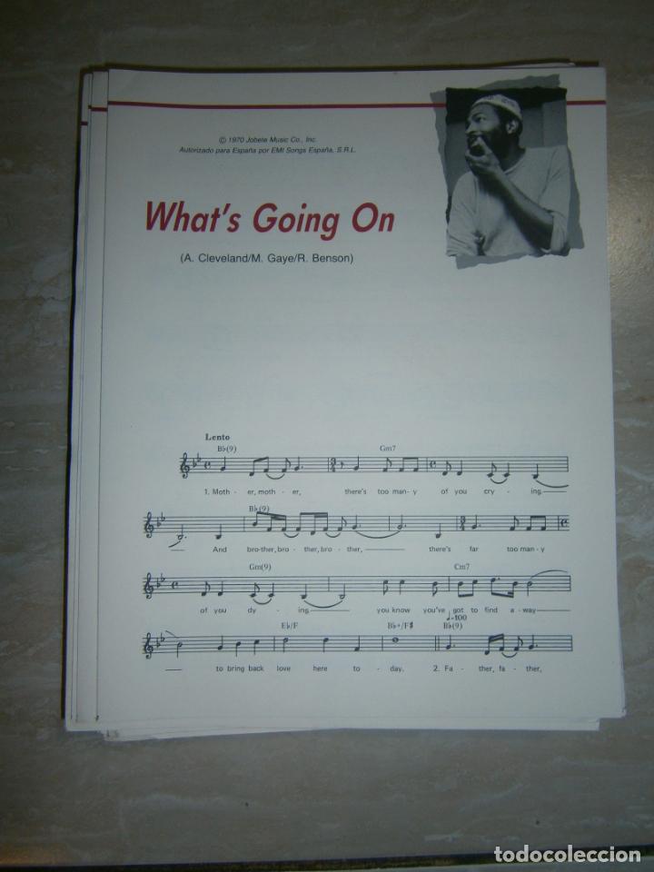 Catalogues de Musique: ANTIGUA PARTITURA MUSICAL Y LETRA DE CANCION (INGLES-ESPA&Ntilde;OL) - WHAT&acute;S GOING ON