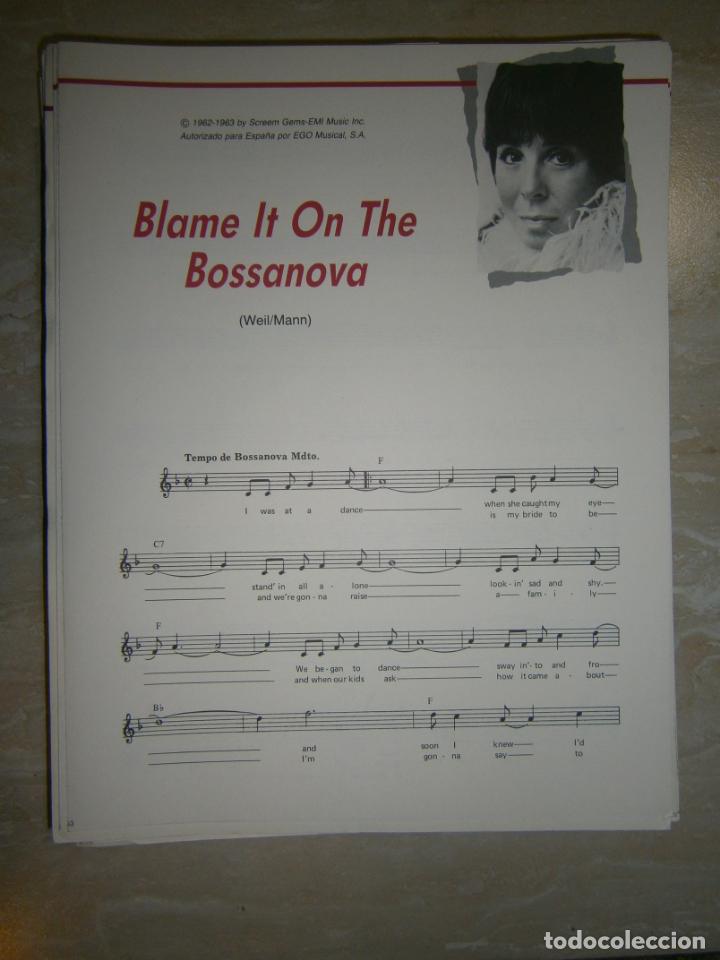 Catalogues de Musique: ANTIGUA PARTITURA MUSICAL Y LETRA DE CANCION (INGLES-ESPA&Ntilde;OL) - BLAME IT ON THE BOSSANOVA