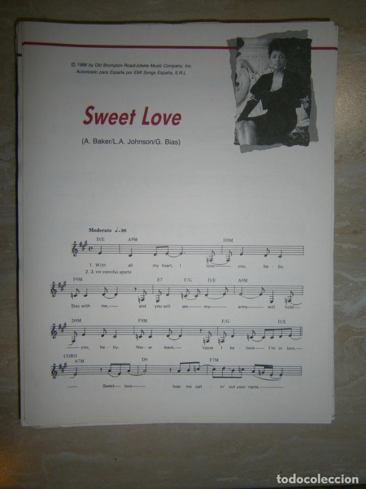 Catalogues de Musique: ANTIGUA PARTITURA MUSICAL Y LETRA DE CANCION (INGLES-ESPA&Ntilde;OL) - SWEET LOVE