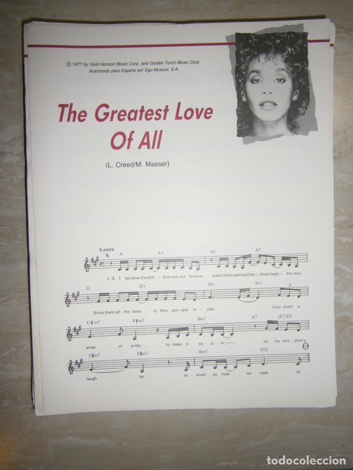 Catalogues de Musique: ANTIGUA PARTITURA MUSICAL Y LETRA DE CANCION (INGLES-ESPA&Ntilde;OL) - THE GREATEST LOVE OF ALL