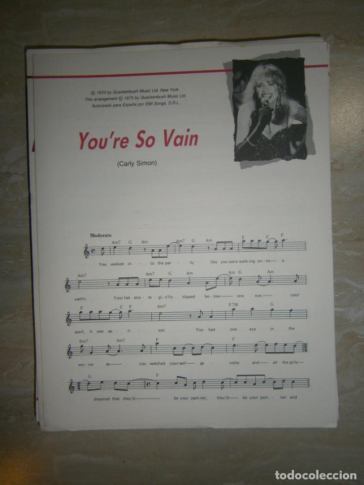 Catalogues de Musique: ANTIGUA PARTITURA MUSICAL Y LETRA DE CANCION (INGLES-ESPA&Ntilde;OL) - YOU&acute;RE SO VAIN